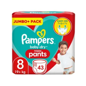 Pampers Baby-Dry Pants Size 8 (19+ kg) – 43 pcs | Jumbo Pack