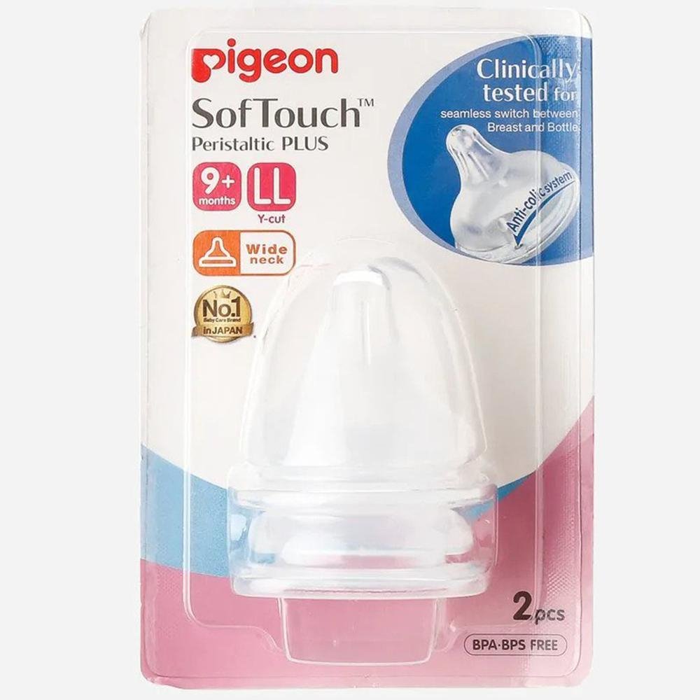 Pigeon Softouch Tm Pperistaltic Plus Nipple (LL- Y Cut) Size -Blister 2pcs – 26657