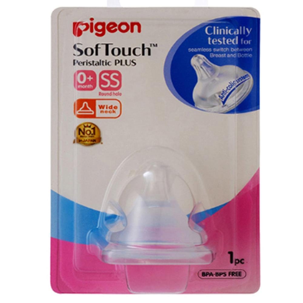 Pigeon Softouch Tm Pperistaltic Plus Nipple (Ss) Size -Blister Pack 1pcs – 26653